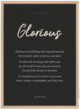 Glorious Word of Intention Framed print 50x70 cm / 20x28″ Wood frame Carbon paper