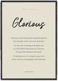 Glorious Word of Intention Framed print 70x100 cm / 28x40″ Black frame Linen paper