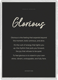 Glorious Word of Intention Framed print 70x100 cm / 28x40″ White frame Carbon paper