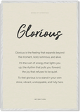 Glorious Word of Intention Framed print 70x100 cm / 28x40″ White frame Linen paper