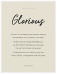 Glorious Word of Intention Framed print 60x80 cm / 24x32″ White frame Linen paper