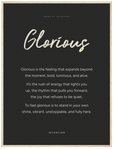 Glorious Word of Intention Framed print 60x80 cm / 24x32″ Wood frame Carbon paper