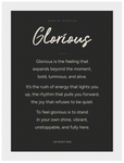 Glorious Word of Intention Framed print 13x18 cm / 5x7″ White frame Carbon paper