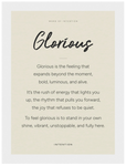 Glorious Word of Intention Framed print 13x18 cm / 5x7″ White frame Linen paper