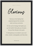 Glorious Word of Intention Framed print 21x29.7 cm / 8x12" Black frame Linen paper