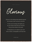 Glorious Word of Intention Framed print 30x40 cm / 12x16″ Dark wood frame Carbon paper