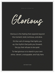 Glorious Word of Intention Framed print 30x40 cm / 12x16″ White frame Carbon paper