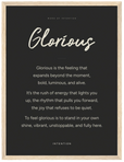 Glorious Word of Intention Framed print 30x40 cm / 12x16″ Wood frame Carbon paper