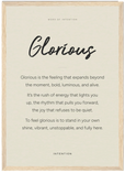 Glorious Word of Intention Framed print A3 (29.7 x 42 cm) Wood frame Linen paper