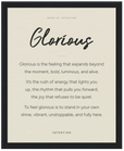 Glorious Word of Intention Framed print 40x50 cm / 16x20″ Black frame Linen paper