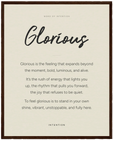 Glorious Word of Intention Framed print 40x50 cm / 16x20″ Dark wood frame Linen paper