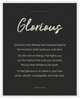 Glorious Word of Intention Framed print 40x50 cm / 16x20″ White frame Carbon paper