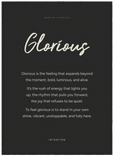 Glorious Word of Intention Framed print 50x70 cm / 20x28″ Black frame Carbon paper