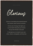 Glorious Word of Intention Framed print 50x70 cm / 20x28″ Dark wood frame Carbon paper