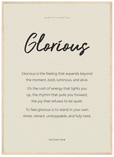 Glorious Word of Intention Framed print 50x70 cm / 20x28″ Wood frame Linen paper