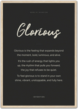 Glorious Word of Intention Framed print A1 (59.4 x 84.1 cm) Wood frame Carbon paper