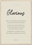 Glorious Word of Intention Framed print A1 (59.4 x 84.1 cm) Wood frame Linen paper