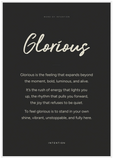 Glorious Word of Intention Framed print 70x100 cm / 28x40″ White frame Carbon paper