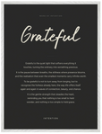 Grateful Word of Intention Framed print 60x80 cm / 24x32″ White frame Carbon paper