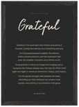 Grateful Word of Intention Framed print A3 (29.7 x 42 cm) Black frame Carbon paper