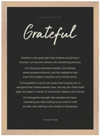 Grateful Word of Intention Framed print A3 (29.7 x 42 cm) Wood frame Carbon paper