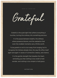 Grateful Word of Intention Framed print A3 (29.7 x 42 cm) Wood frame Carbon paper