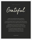Grateful Word of Intention Framed print 40x50 cm / 16x20″ White frame Carbon paper