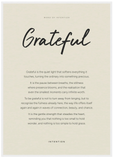 Grateful Word of Intention Framed print A1 (59.4 x 84.1 cm) White frame Linen paper
