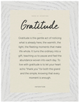 Gratitude Word of Intention Framed print 13x18 cm / 5x7″ White frame Linen paper
