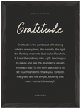 Gratitude Word of Intention Framed print A3 (29.7 x 42 cm) Black frame Carbon paper