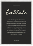 Gratitude Word of Intention Framed print 50x70 cm / 20x28″ White frame Carbon paper