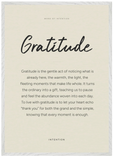 Gratitude Word of Intention Framed print A1 (59.4 x 84.1 cm) White frame Linen paper