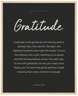 Gratitude Word of Intention Framed print 40x50 cm / 16x20″ Wood frame Carbon paper