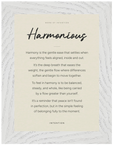 Harmonious Word of Intention Framed print 13x18 cm / 5x7″ White frame Linen paper