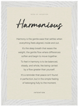 Harmonious Word of Intention Framed print 21x29.7 cm / 8x12" White frame Linen paper