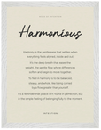 Harmonious Word of Intention Framed print 30x40 cm / 12x16″ White frame Linen paper