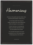 Harmonious Word of Intention Framed print A3 (29.7 x 42 cm) Black frame Carbon paper