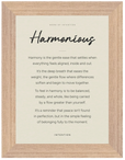 Harmonious Word of Intention Framed print A3 (29.7 x 42 cm) Wood frame Linen paper