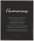 Harmonious Word of Intention Framed print 40x50 cm / 16x20″ Black frame Carbon paper