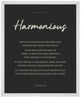 Harmonious Word of Intention Framed print 40x50 cm / 16x20″ White frame Carbon paper