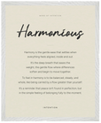 Harmonious Word of Intention Framed print 40x50 cm / 16x20″ White frame Linen paper