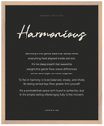 Harmonious Word of Intention Framed print 40x50 cm / 16x20″ Wood frame Carbon paper