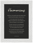 Harmonious Word of Intention Framed print A2 (42 x 59.4 cm) White frame Carbon paper