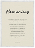 Harmonious Word of Intention Framed print A2 (42 x 59.4 cm) White frame Linen paper