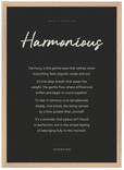 Harmonious Word of Intention Framed print A2 (42 x 59.4 cm) Wood frame Carbon paper