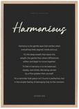 Harmonious Word of Intention Framed print 50x70 cm / 20x28″ Wood frame Carbon paper