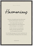 Harmonious Word of Intention Framed print A1 (59.4 x 84.1 cm) Black frame Linen paper