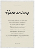 Harmonious Word of Intention Framed print A1 (59.4 x 84.1 cm) White frame Linen paper