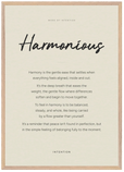 Harmonious Word of Intention Framed print A1 (59.4 x 84.1 cm) Wood frame Linen paper