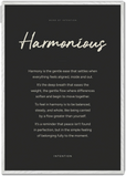 Harmonious Word of Intention Framed print 70x100 cm / 28x40″ White frame Carbon paper